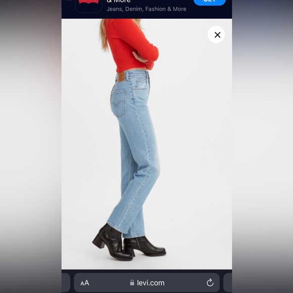 Levi’s 70'S premium HIGH SLIM STRAIGHT WOMEN'S JEANS - Picture 2 of 4